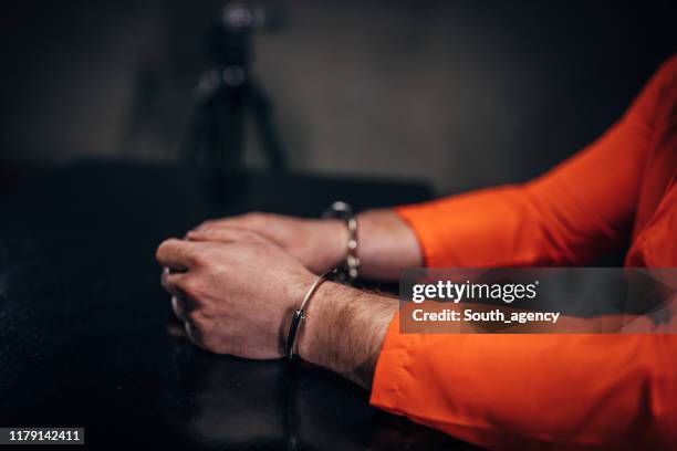 prisoner - prison jumpsuit stock pictures, royalty-free photos & images