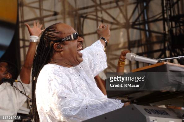 Stevie Wonder during LIVE 8 - Philadelphia - Show at Philadelphia ...