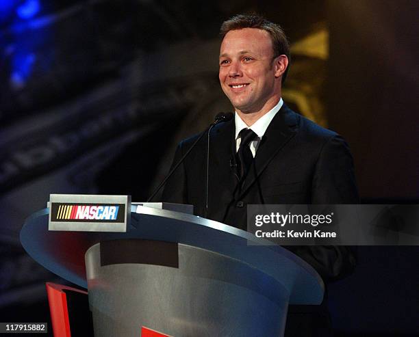 Winston Cup Champion, Matt Kenseth during The 2003 NASCAR Winston Cup Series Awards Ceremony at Waldorf Astoria Ballroom in New York City, New York,...