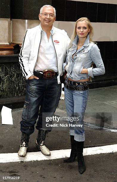 Anouska De Georgiou and Henri Zimand during Cannonball 8000 - Photocall at The Savoy in London, Great Britain.