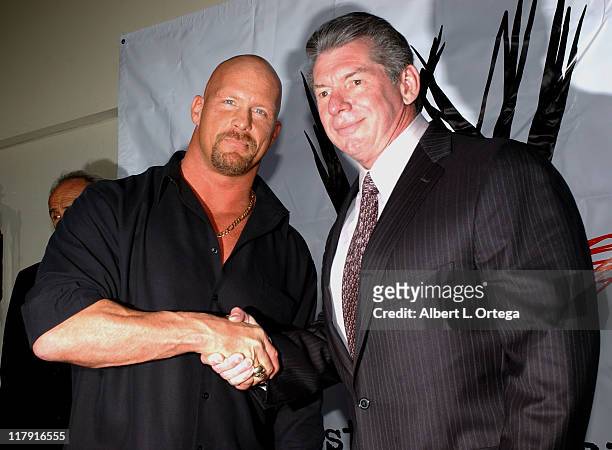 Stone Cold Steve Austin and Vince McMahon, chairman of WWE