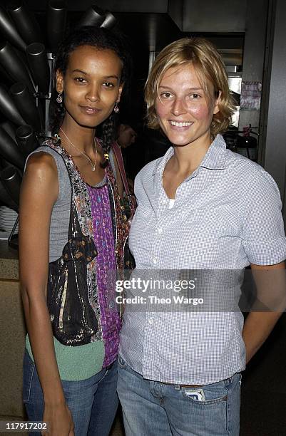 Liya Kebede and Bridget Hall during Tennis Magazine's Grand Slam Party at Metrazur in Grand Central Station at Grand Central Terminal in New York...
