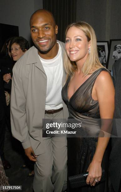 Amani Toomer of the NY Giants and Cristie Kerr during "New York Sports Night" at the Esquire Apartment at The Esquire Apartment in New York City, New...