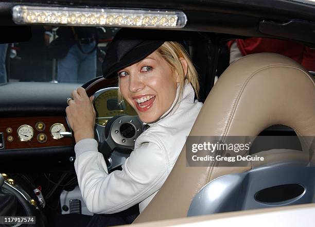 Jenna Elfman during Jeff Gordon and Jenna Elfman Team Up to Unveil a Race Car, Pace Car and Spy Car at Warner Bros. Studios in Burbank, California,...