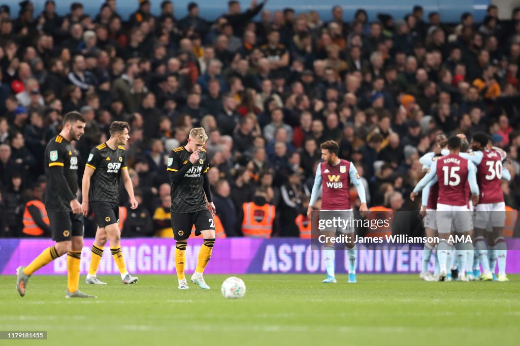 Aston Villa v Wolverhampton Wanderers - Carabao Cup Round of 16