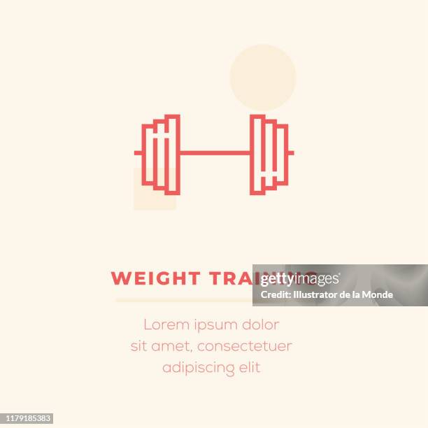 gewicht training vektor-symbol, stock-illustration - langhantel stock-grafiken, -clipart, -cartoons und -symbole