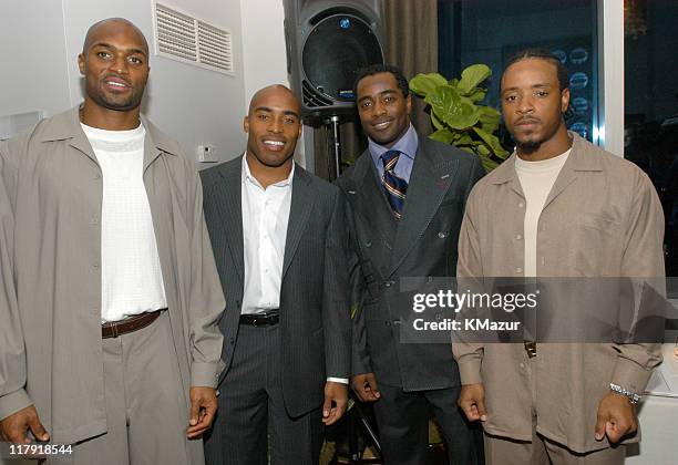 Amani Toomer NY Giants, Tiki Barber NY Giants, Curtis Martin NY Jets and Santana Moss NY Jets