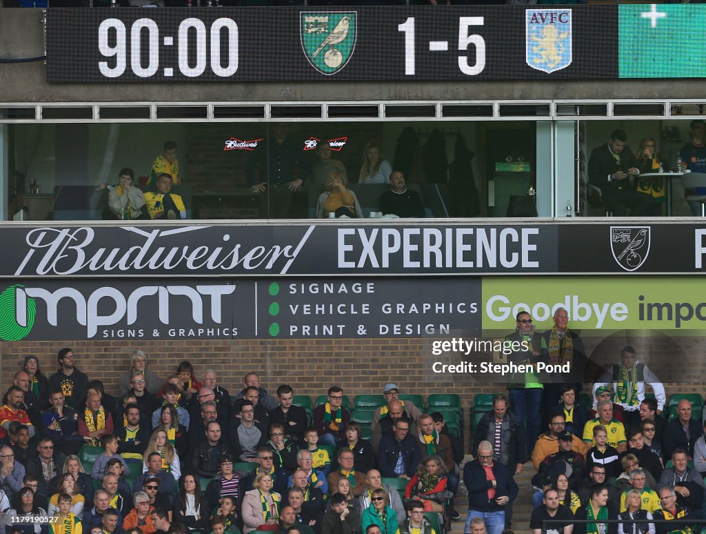 Norwich City v Aston Villa - Premier League