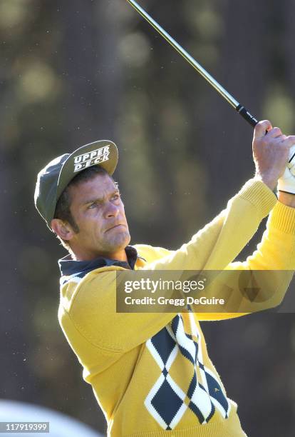 Jesper Parnevik during 2002 AT&T Pebble Beach National Pro-Am, Round 2 at Poppy Hills in Carmel, California, United States.