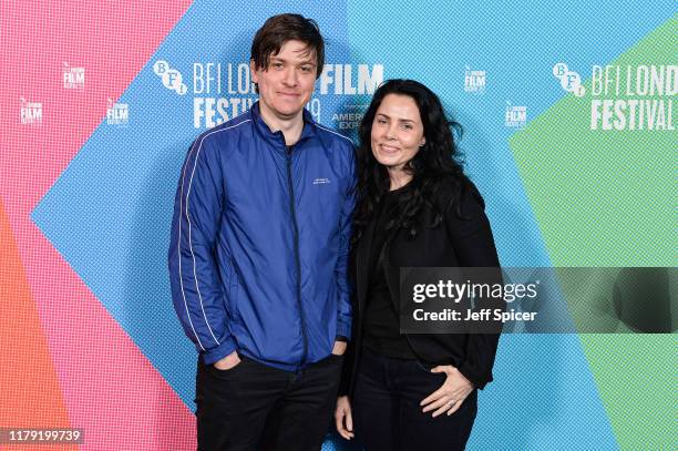 Abe Forsythe and Jodi Matterson attend the "Little Monsters" UK Premiere during the 63rd BFI London Film Festival at the BFI Southbank on October 05,...