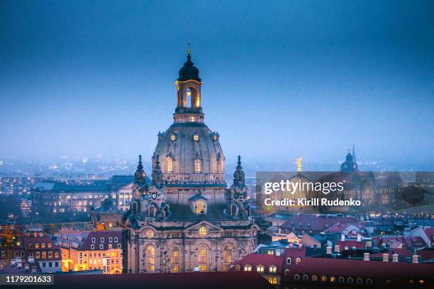 dresden frauenkirche (church of our lady), saxony, germany - dresde fotografías e imágenes de stock