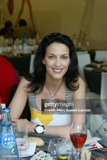 Linda Hardy arrives in the 'Village', the VIP area of the French Open at Roland Garros arena in Paris, France on June 7, 2007.