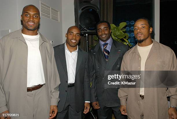 Amani Toomer NY Giants, Tiki Barber NY Giants, Curtis Martin NY Jets and Santana Moss NY Jets