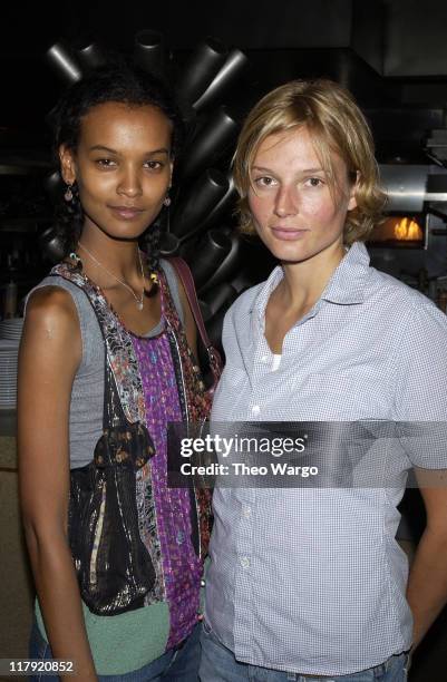 Liya Kebede and Bridget Hall during Tennis Magazine's Grand Slam Party at Metrazur in Grand Central Station at Grand Central Terminal in New York...
