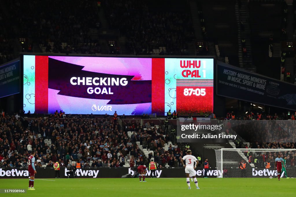 West Ham United v Crystal Palace - Premier League