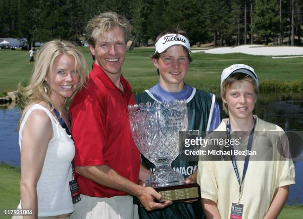 Jack Wagner and family during American Century Celebrity Golf Championship - July 16, 2006 at Edgewood Tahoe Golf Course in Lake Tahoe, California,...
