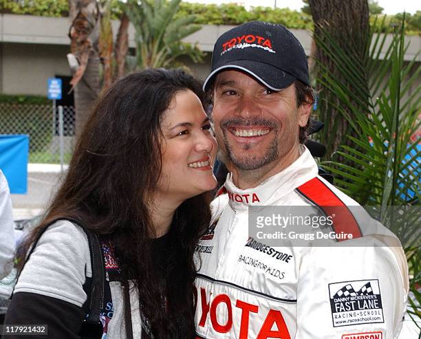 Peter Reckell and wife Kelly Moneymaker during 28th Annual Toyota Pro/Celebrity Race - Race Day at Streets of Long Beach in Long Beach, California,...