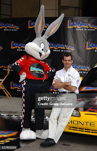 Jeff Gordon during Jeff Gordon and Jenna Elfman Team Up to Unveil a Race Car, Pace Car and Spy Car at Warner Bros. Studios in Burbank, California,...