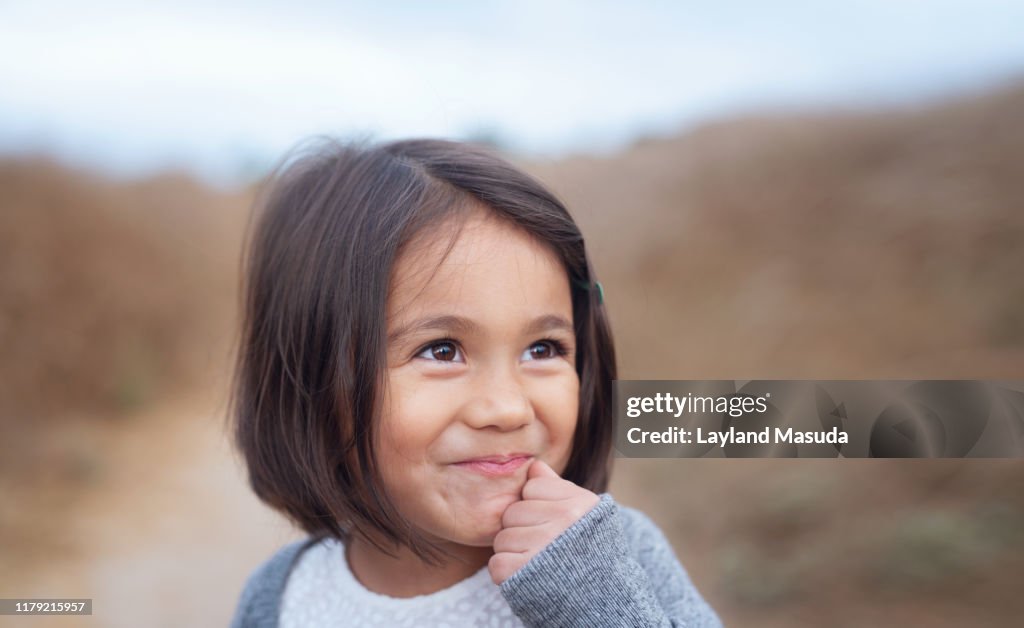 Smiling 3 Years Old Girl Close-Up