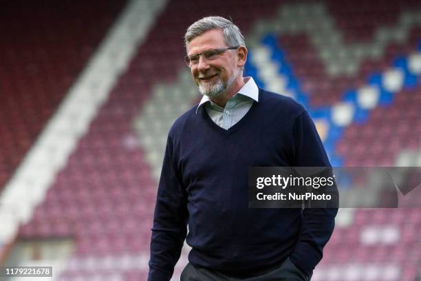 File photo dated 20 October, 2019 shows Hearts manager Craig Levein arrives ahead of the Scottish Premier League match between Hearts and Rangers at...