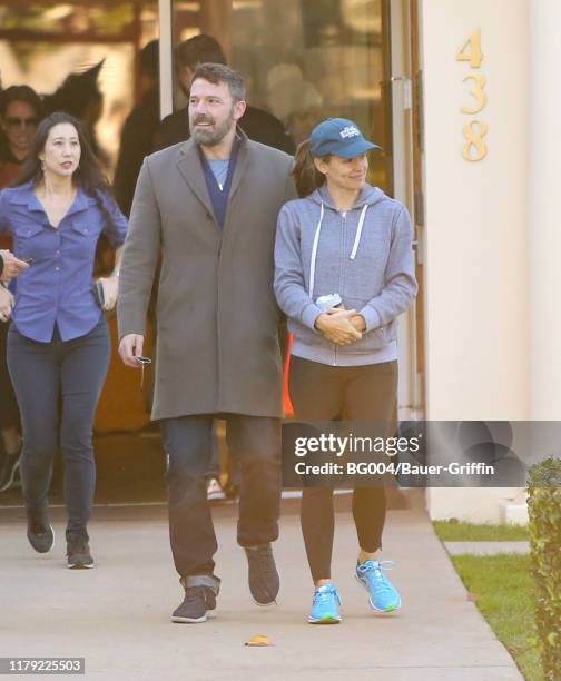 Ben Affleck and Jennifer Garner are seen on October 31, 2019 in Los Angeles, California.