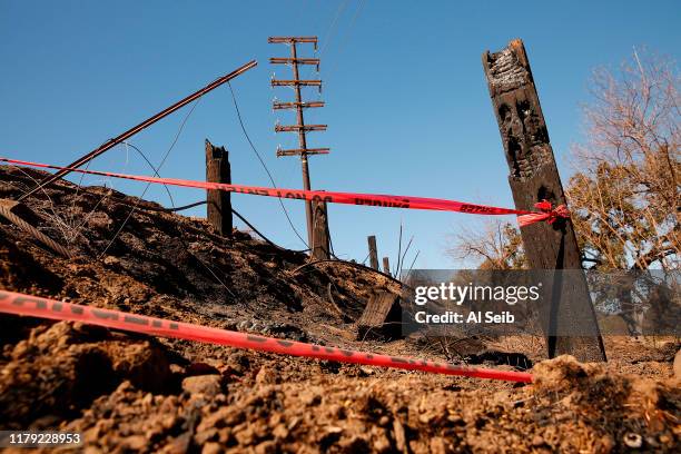 Ventura County Fire Fire/Arson Investigators and other investigators inspect the scene near Easy Street in Simi Valley believed to be the point of...