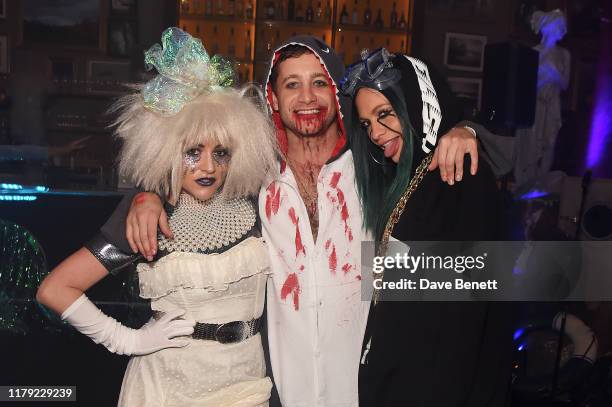 Jaime Winstone, Tyrone Wood and Poppy Delevingne attend The Cursed Voyage of HMS Berners in collaboration with Project 0 and Grey Goose at The London...