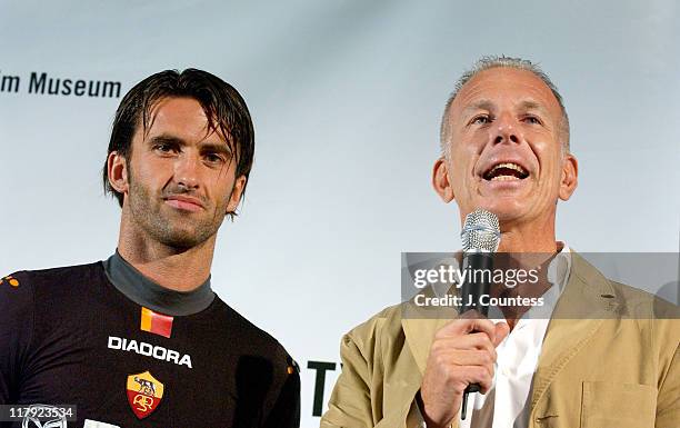 Christian Panucci of team AS ROMA with Roberto Bettega