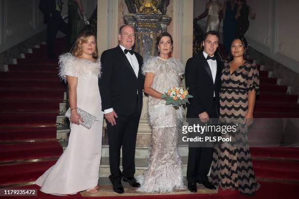 Camille Gottlieb, Prince Albert II of Monaco, Princess Caroline of Hanover, Louis Ducruet and wife Marie attend the Secret Games Party at Monaco...