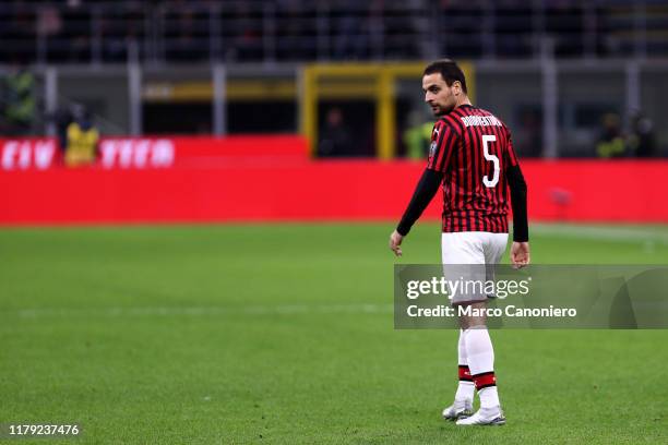 Giacomo Bonaventura of Ac Milan during the the Serie A match between Ac Milan and Spal. Ac Milan wins 1-0 over Spal.