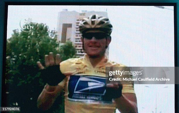 Lance Armstrong via satellite during 2005 ESPY Awards - Show at Kodak Theatre in Hollywood, California, United States.