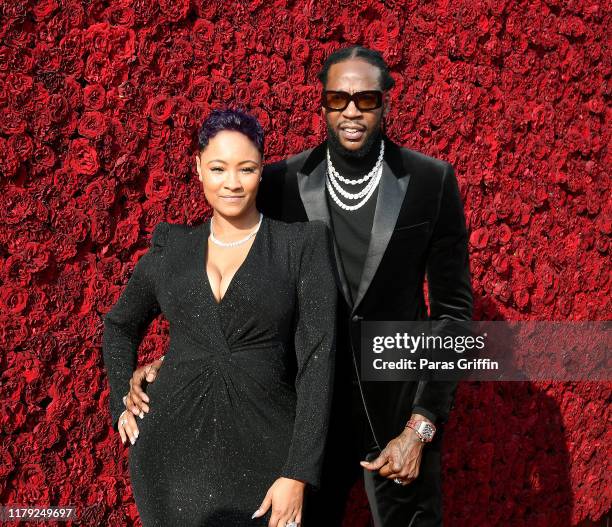 Kesha Ward and 2 Chainz attend Tyler Perry Studios grand opening gala at Tyler Perry Studios on October 05, 2019 in Atlanta, Georgia.