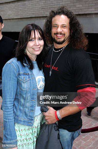 Annie Duke and Joe Reitman during Face Of An Angel Foundation Celebrity Poker Tournament - April 9, 2005 at The Big Easy in Boston, Massachusetts,...