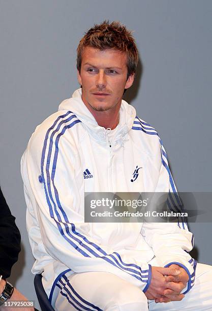 David Beckham during David Beckham Launches "The David Beckham Football Academy" at Bouy Wharf in London, Great Britain.