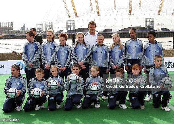 David Beckham during David Beckham Launches "The David Beckham Football Academy" at Bouy Wharf in London, Great Britain.