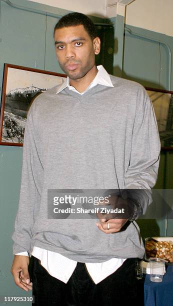 Allan Houston of The New York Knicks during New York Knicks 2004 Christmas Carnival Featuring Fat Joe and Ja Rule at Intrepid in New York City, New...