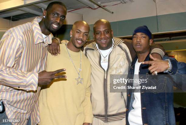 Tim Thomas, Stephon Marbury, and guest with Ja Rule