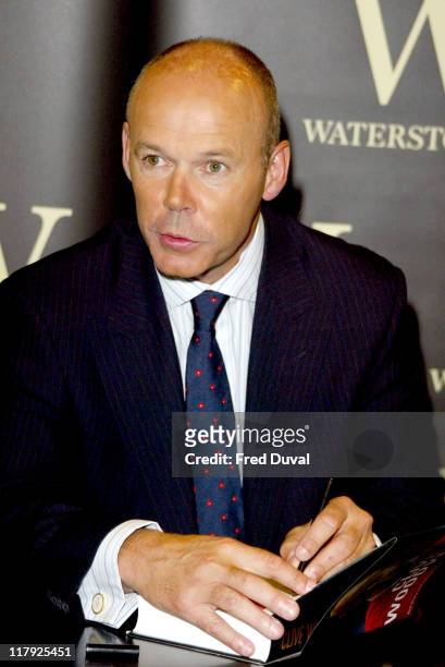 Sir Clive Woodward during Sir Clive Woodward Book Signing Of "Winning" at Waterstone's in London, Great Britain.