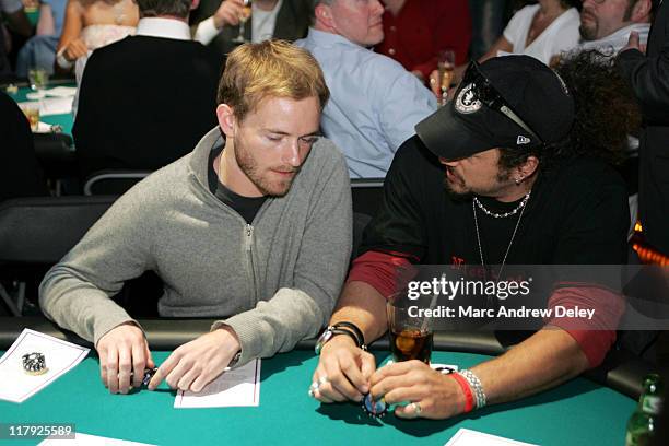 Chris Masterson and Joe Reitman during Face Of An Angel Foundation Celebrity Poker Tournament - April 9, 2005 at The Big Easy in Boston,...