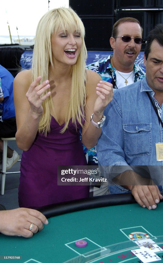 Paris Hilton Hosts Blackjack on the Beach - August 7, 2004