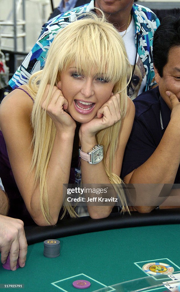 Paris Hilton Hosts Blackjack on the Beach - August 7, 2004