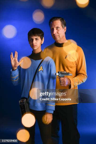 Cosplayers as Spock and Kirk from Star Trek during New York Comic Con at the Javits Center on October 05, 2019 in New York City.