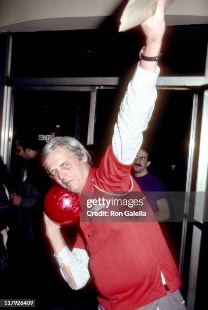 George Plimpton during Writers Community Benefit for Young Writers at Mid-City Bowling Lanes in New York City, NY, United States.