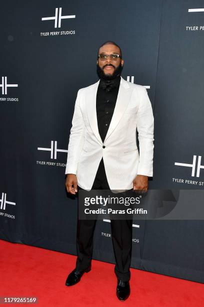 Tyler Perry attends his studio grand opening gala at Tyler Perry Studios on October 05, 2019 in Atlanta, Georgia.