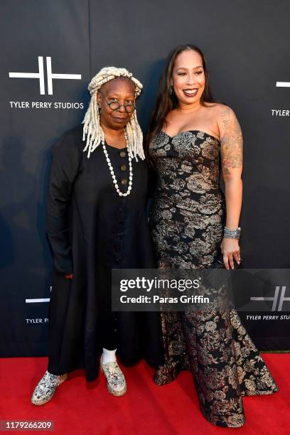 Whoopi Goldberg and Alex Martin attend Tyler Perry Studios grand opening gala at Tyler Perry Studios on October 05, 2019 in Atlanta, Georgia.