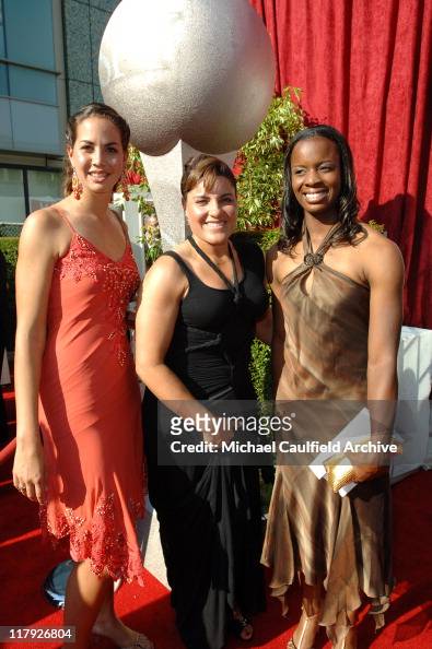 Cat Osterman, Lisa Fernandez, and Natasha Watley during 2005 ESPY ...