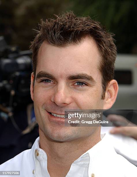 Jeff Gordon during Jeff Gordon and Jenna Elfman Team Up to Unveil a Race Car, Pace Car and Spy Car at Warner Bros. Studios in Burbank, California,...