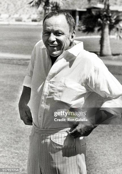 Frank Sinatra during Chuck Connors 3rd Annual Charity Invitational Golf Tournament Dinner Party at Palm Springs Raquet Club in Palm Springs,...