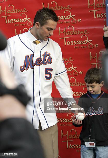David Wright during David Wright Attends the Unveiling of his Wax Figure at Madame Tussauds New York at Madame Tussauds in New York City, New York,...