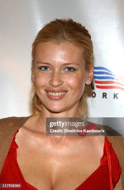 Daniela Pestova during USA Network Celebrates the Opening of the 2002 US Open at ACES Restaurant at the Arthur Ashe Stadium in Flushing Meadows, New...